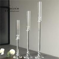 Buy cheap Saixin Wholesale luxury 3 pieces single crystal candle holders for wedding decor product