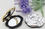 High quality rose design pocket compact mirror/cosmetic mirror/makeup mirror