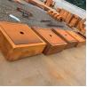 Buy cheap Garden Decoration Rusted Orange Corten Steel Fountain Square Water Table from wholesalers