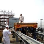 25T Electric Motorised Rail Trolley , Low Clearance Crane On Rail Transfer Cart