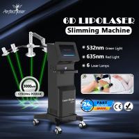Buy cheap 532nm 635nm 6D Lipo Laser Machine Weight Loss Body Slimming 600W product