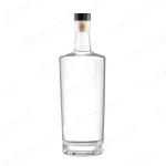 Collar Material Glass 700ml 750ml Thick Bottom Glass Whisky Liquor Bottle for