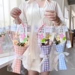 Mother's Day Pastel Bouquet - Hand-Knitted Puff Flowers with Plush Yarn