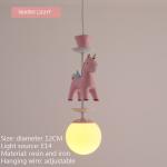 Children bedroom chandeliers modern ins merry-go-round boy girl room chandelier