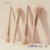 Buy cheap Pink Aluminum Ferrule Makeup Brush Wooden Handle Cosmetic Brush Set from wholesalers