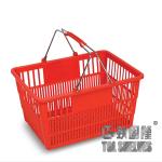 Plastic Black Grocery Shopping Basket 400×285×200mm For Supermarket