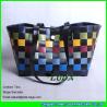 Buy cheap LUDA colorful pp strap woven straw beach bags large waterproof beach bag from wholesalers