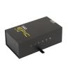 Buy cheap Magnetic Flap Closure Rigid Cardboard Luxury Black Packaging Gift Box With Paper Tray from wholesalers