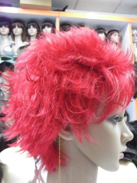 Buy cheap Body Wave Short Synthetic Human Hair Full Lace Wigs With Bang , Pink Colored from wholesalers