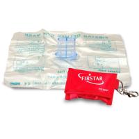 Buy cheap Red Microshield Cpr Face Shield Key Ring Mouth Cpr Keychain Kit Promotional product