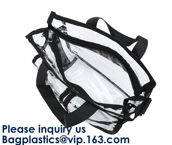 Bagease Clear PVC Fanny Pack With Double Zipper And Adjustable Strap,Clear PVC blacpack with top zipper opening