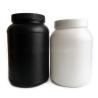 Buy cheap 135mm Height HDPE Round Protein Powder Storage Jar Black Canister With Lid from wholesalers