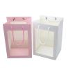 Buy cheap Drawstring Luxury Gift Packaging Bags , Cardboard Paper Bag With Transparent Window from wholesalers