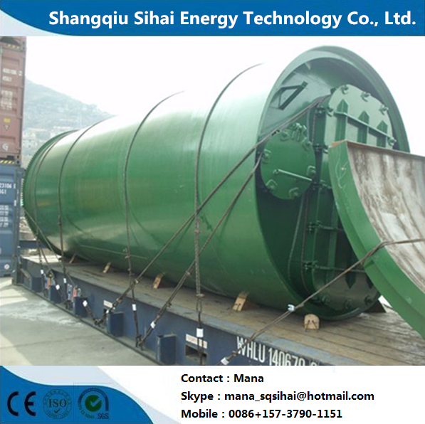 8-10Tons Daily Capacity Waste Tire Pyrolysis Machine 2200*6600mm