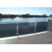 Buy cheap Square Post Building Railing , Outdoor Tinted Tempered Glass Deck Railing product