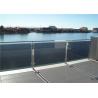 Buy cheap Square Post Building Railing , Outdoor Tinted Tempered Glass Deck Railing from wholesalers