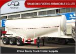 3 Axles Bulk cement tanker trailers 45Tons Silo cement carrier steel material
