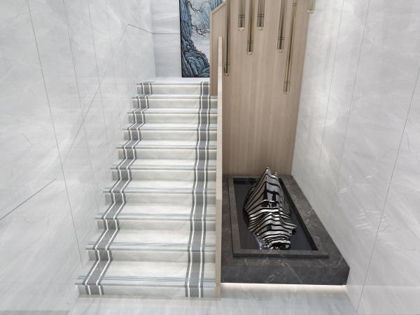 Buy cheap High Glossy Stair Ceramic Tiles Staircase Carrara White Porcelain Tiles from wholesalers