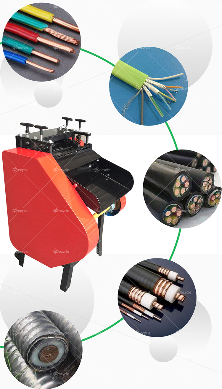 1.5kw Copper Wire Peeling Machine , Waste Cable Stripper Machine