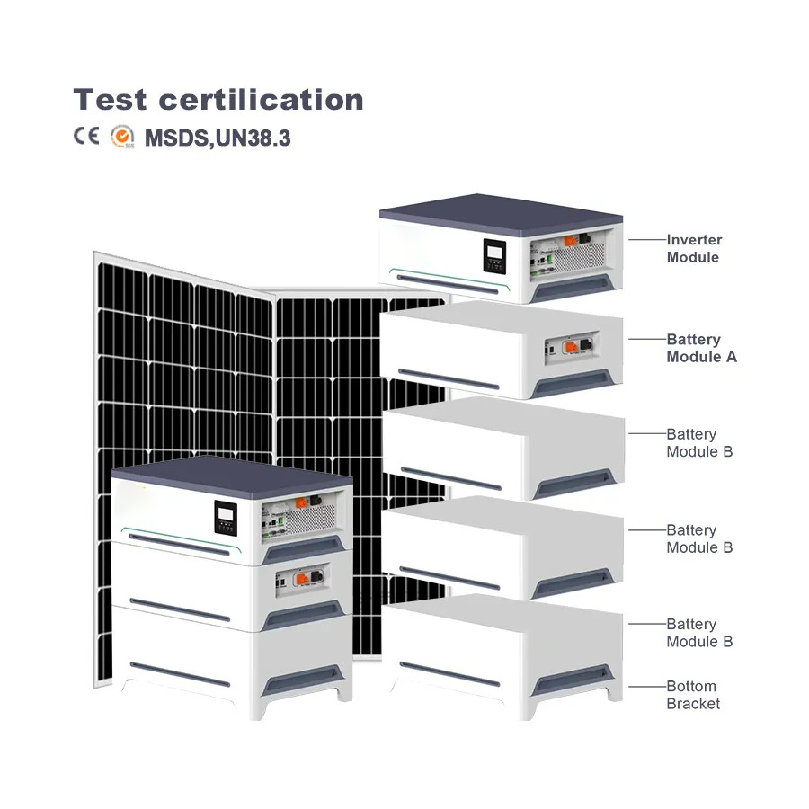 All In One Stacked Energy Storage Battery With 5KW Off Grid Solar Inverter 51.2V LiFePo4 Battery System For Home