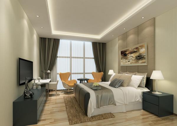 Buy cheap Non Woven Interior Decorating Wallpaper , Beige Flocking Striped Wallpaper For Living Rooms from wholesalers