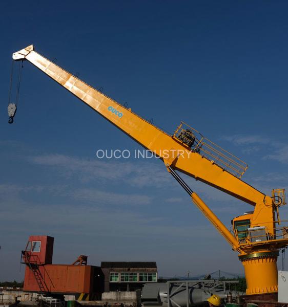 Buy cheap Durable Stiff Boom Electric Marine Crane Hydraulic 2t 15m Yacht Use CE Certificate from wholesalers