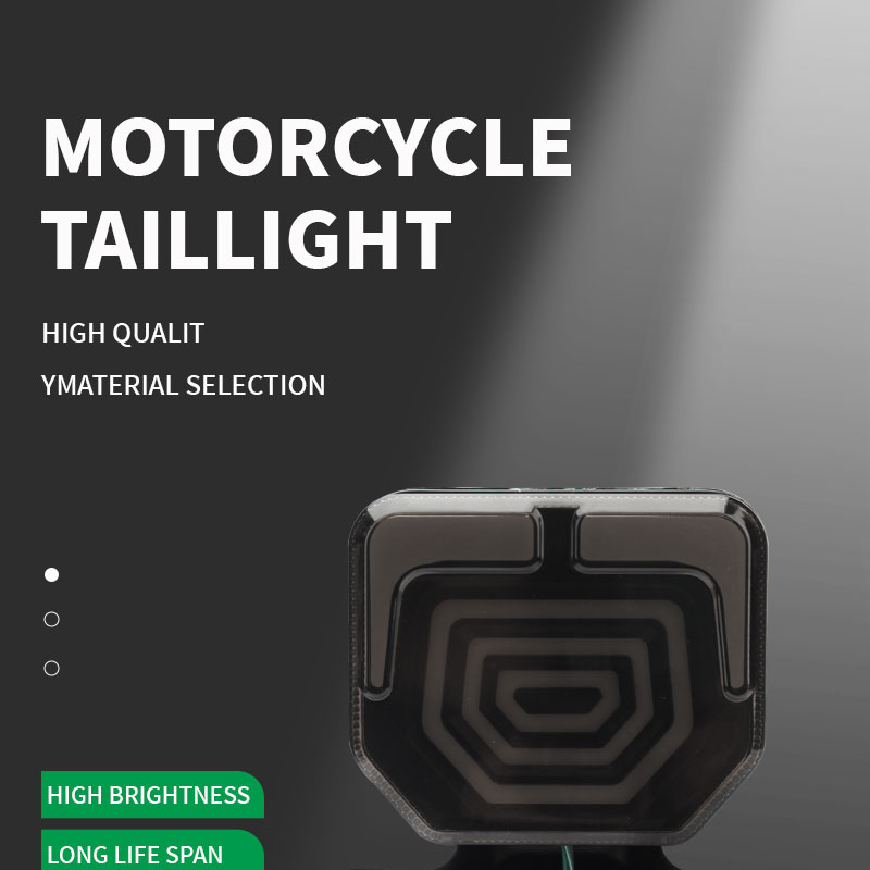 Waterproof Motorcycle Taillight Steering Brake Flash ABS License Plate Light For ZJ125 WY125