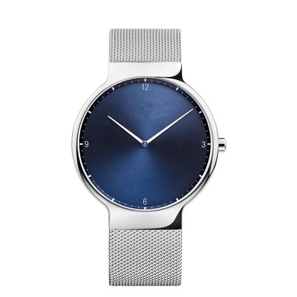 Buy cheap 40x11mm Silver Stainless Steel Watch Blue Face With 3atm Bar / Japanese Quartz from wholesalers