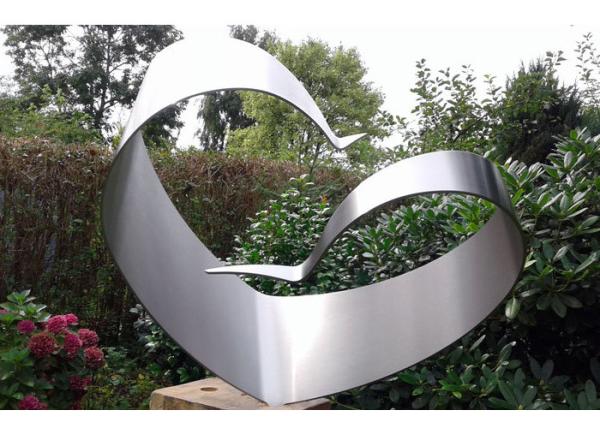 Buy cheap Simple Design Stainless Steel Outdoor Sculpture , Brushed Modern Metal Outdoor Sculptures from wholesalers
