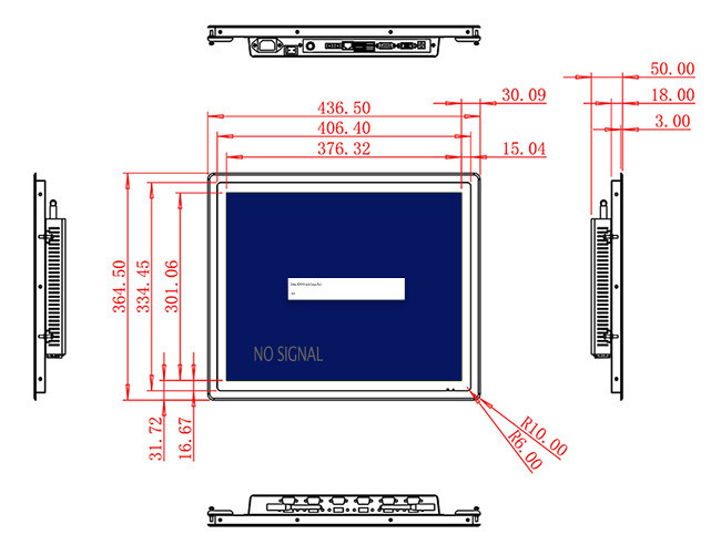19-Inch Durable Display for Access Control Panels and Transportation Systems