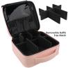 Buy cheap Shake Proof PU Leather Makeup Storage Bag With Eva Dividers from wholesalers