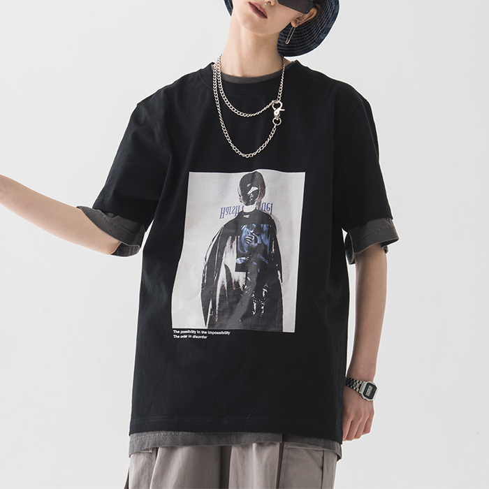 Graphic Design Stylish Mens T Shirts Hiphop Cool Style Customized Logo
