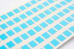 Matte Blue Low Temperature Labels 6mmx5mm 1mil High Temperature Resistant