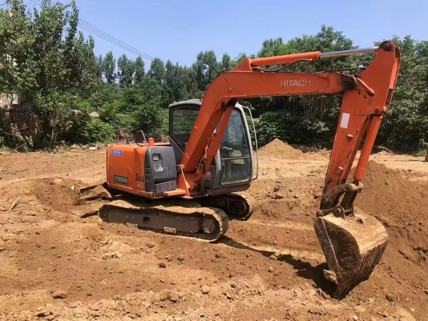 Powerful Engine Power System , Excellent Japanese Hitachi ZX60 Excavator
