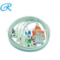 Buy cheap Adult / Pediatric 5 Lead Ecg Cable , White AHA Nihon Kohden Ecg Cable product
