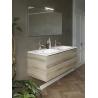 Buy cheap Modern Wood Grain Bathroom Vanity Double Sink Bathroom Cabinet Customized from wholesalers