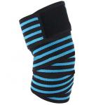 Buy cheap Polyester Red Blue Brace Compression Sleeve Adjustable Elastic Knee Wrap from wholesalers