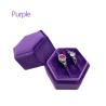 Buy cheap Purple Velvet Hexagonal Ring Packaging Box Elegant Jewelry Gift Box Ideal Choice from wholesalers