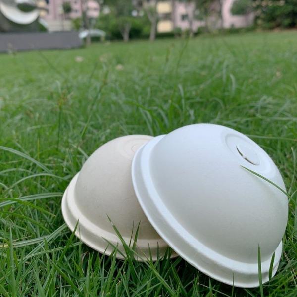 Quality Disposable 90mm Sugarcane Dome Lids For 16 Oz Cups for sale