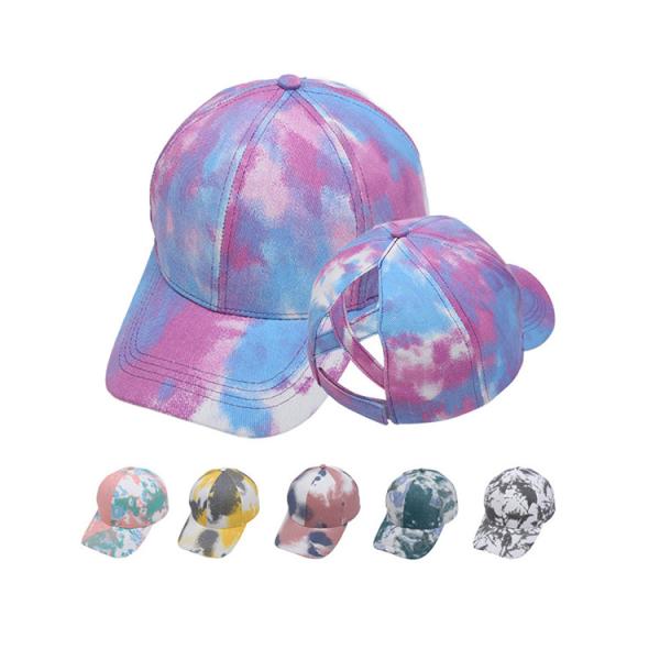 Buy cheap Tie Dye Criss Cross Band Ponytail Baseball Cap 58cm For Adults from wholesalers