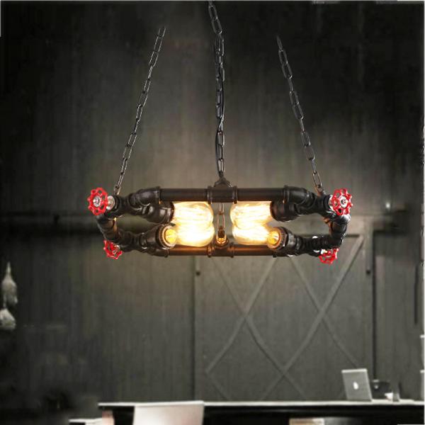 Buy cheap Retro American Iron Dining Room Chandelier Restaurant Bar Kitchen Light Ring Loft Pendant Light(WH-VP-229) from wholesalers
