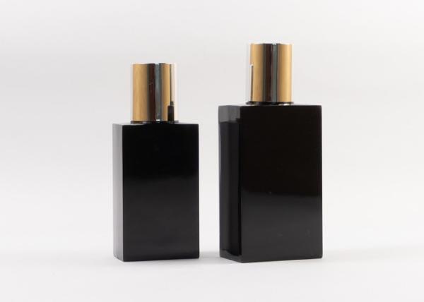 Buy cheap PETG Plastic Material Square Male Shampoo Bottle 100ml 150ml With Light Gold Cap from wholesalers