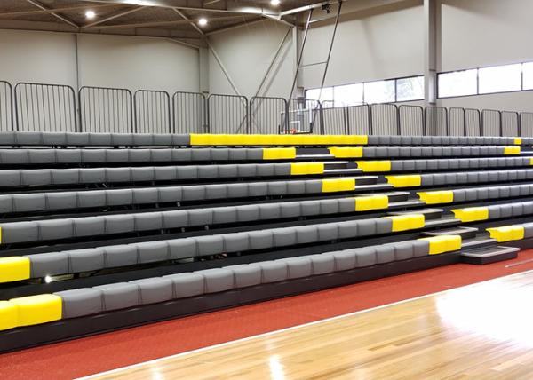Buy cheap Yellow Gray Bench 7 Rows 250mm Retractable Theater Seating from wholesalers