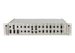 2U 16 Slots Fiber Optic Media Converter Rack Chassis Unmanaged Built - in Power