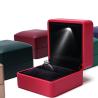Buy cheap Custom Logo Silk Screen Print Jewelry Package with Rounded Red Leather by Hanhong from wholesalers
