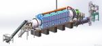 Semi Automatic Roller Cooling Machine Carbonization Furnace