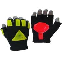 Buy cheap Fingerless Traffic Safety Gloves 200 - 600 Feet Size Fit Road Management product