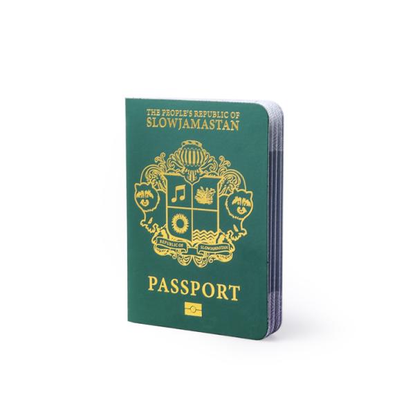 Buy cheap PU Leather Cover Passport Booklet Printing With Logo Gold Foiled 90mmxH125mm from wholesalers