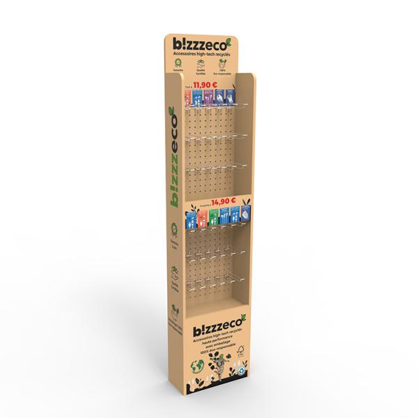 Buy cheap Free Standing Wood Pegboard Stand Earphone Display Stand For Retail Store from wholesalers