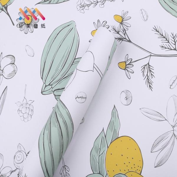Buy cheap Eco-friendly Wallpaper Removable Wallpaper Interior Decoration Floral Peel And Stick Wallpaper from wholesalers